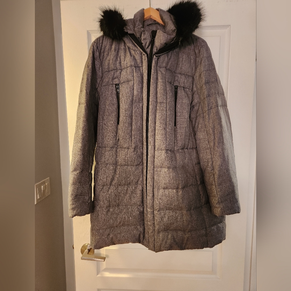 Plus size grey down coat in 2X